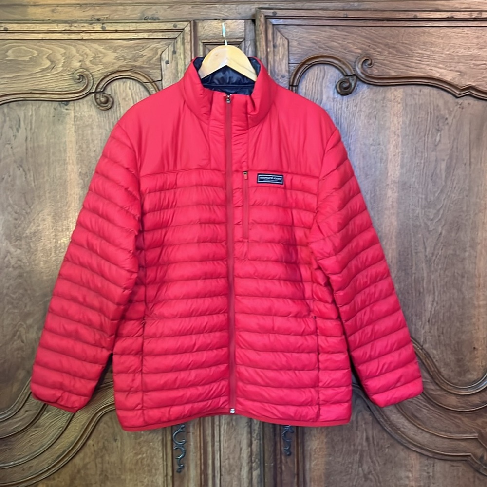 Vineyard Vines Red Puffer Jacket NEW - Picture 4 of 13